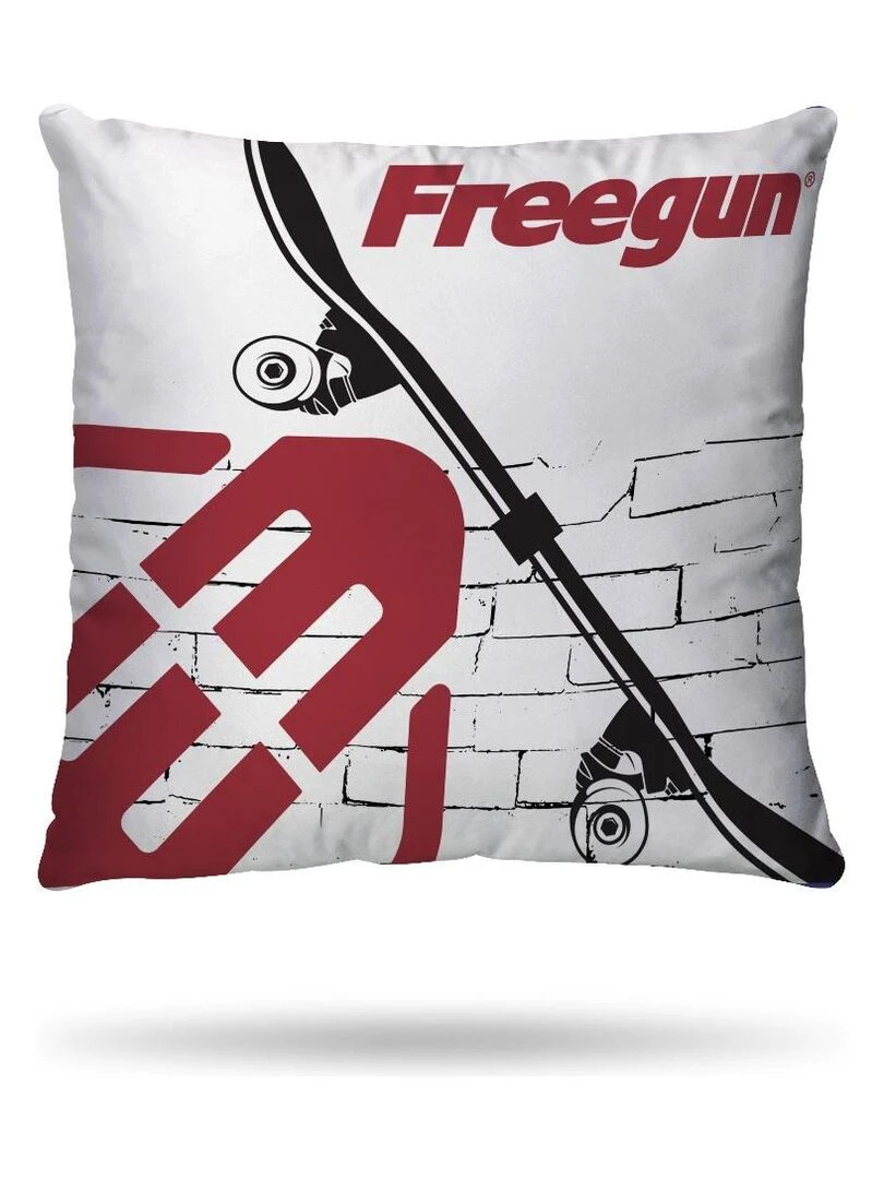 Housse de couette Freegun Skateboard 200x200 cm   100% Coton   Blanc