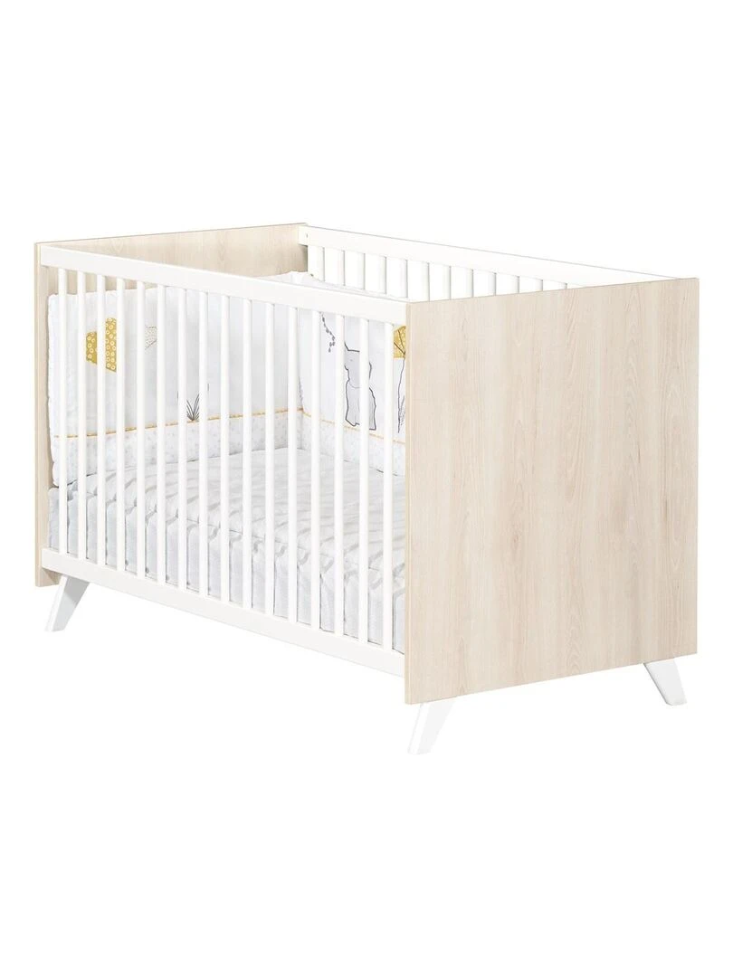 Lit bébé SCANDI BABYPRICE Blanc Beige