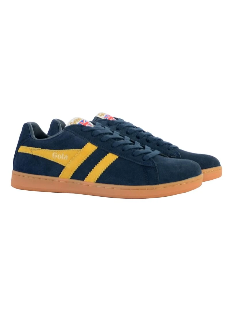 Basket à lacet Gola Equipe Suede   Bleu marine