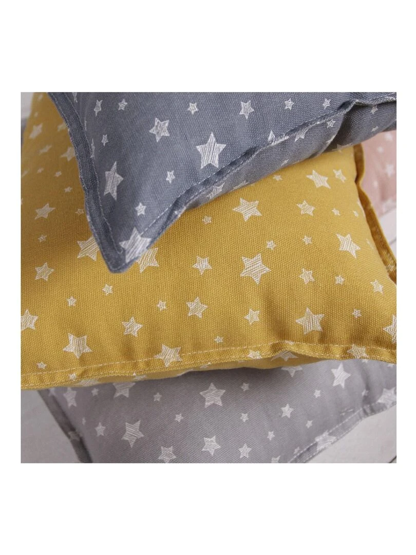 Lot de 2 Coussins décoration imprimé 'STELLA' 'TODAY'   Gris