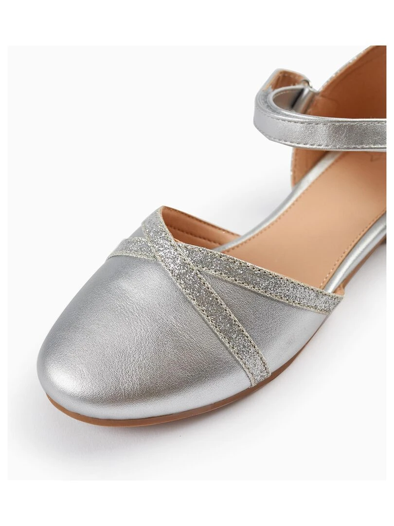 Ballerines avec Paillettes pour Fille  CÉRÉMONIE   Gris