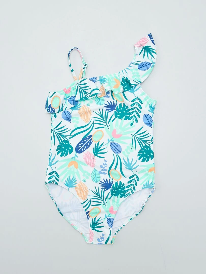 Maillot de bain asymétrique 1 pièce Vert