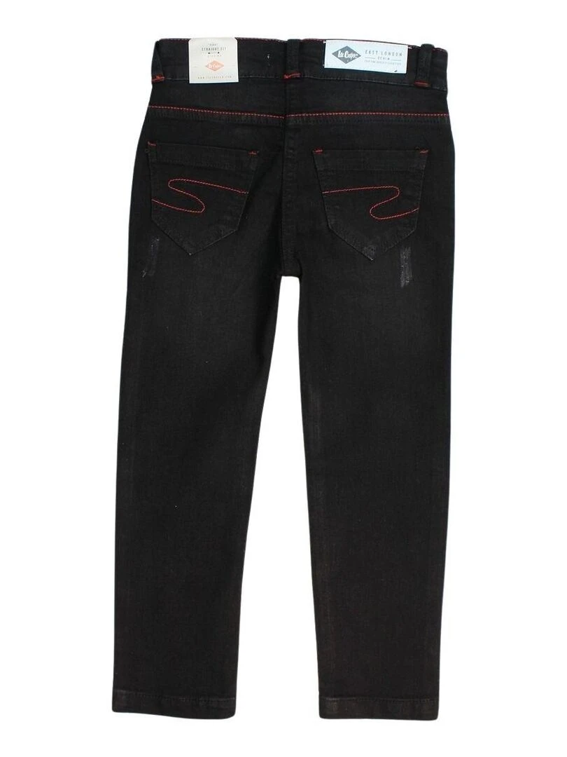 Lee Cooper Jeans fille imprimé logo en coton Noir
