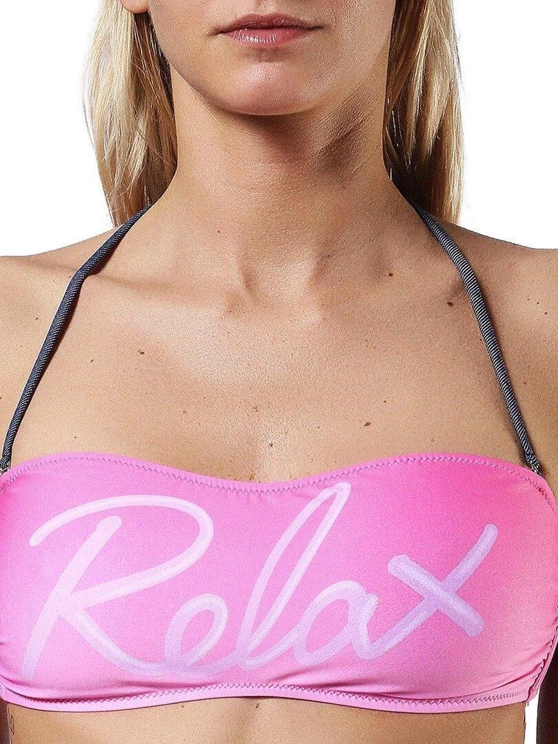 Haut de bikini bandeau bretelle amovible Doly Rose