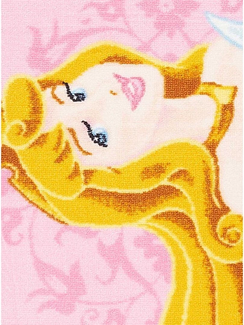 Tapis enfant AURORA Rose 50x80 Lavable 30° en polyamide doux et soyeux Rose