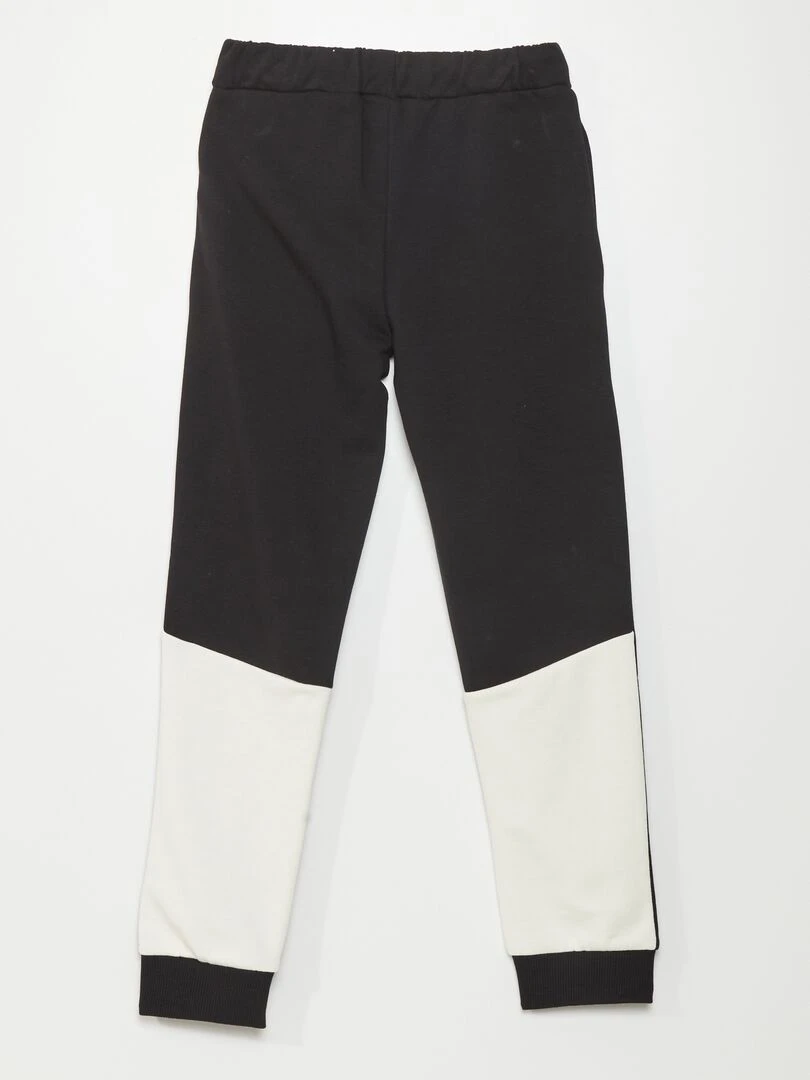 Jogging à taille élastiquée avec imprimé Noir