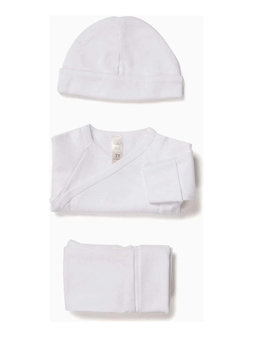 Ensemble manches longues essentials line 'Zippy' Blanc