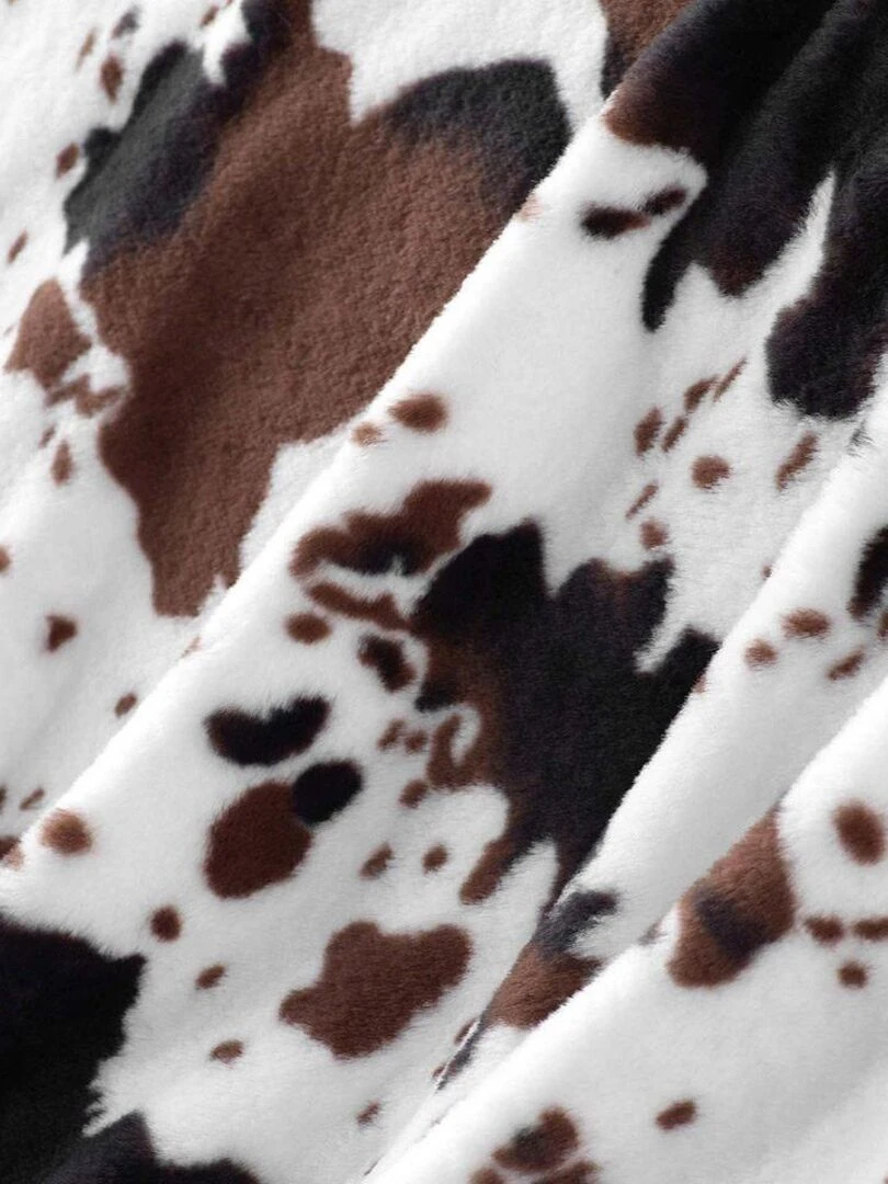 Plaid 125x150 cm imitation fourrure sherpa Western Blanc