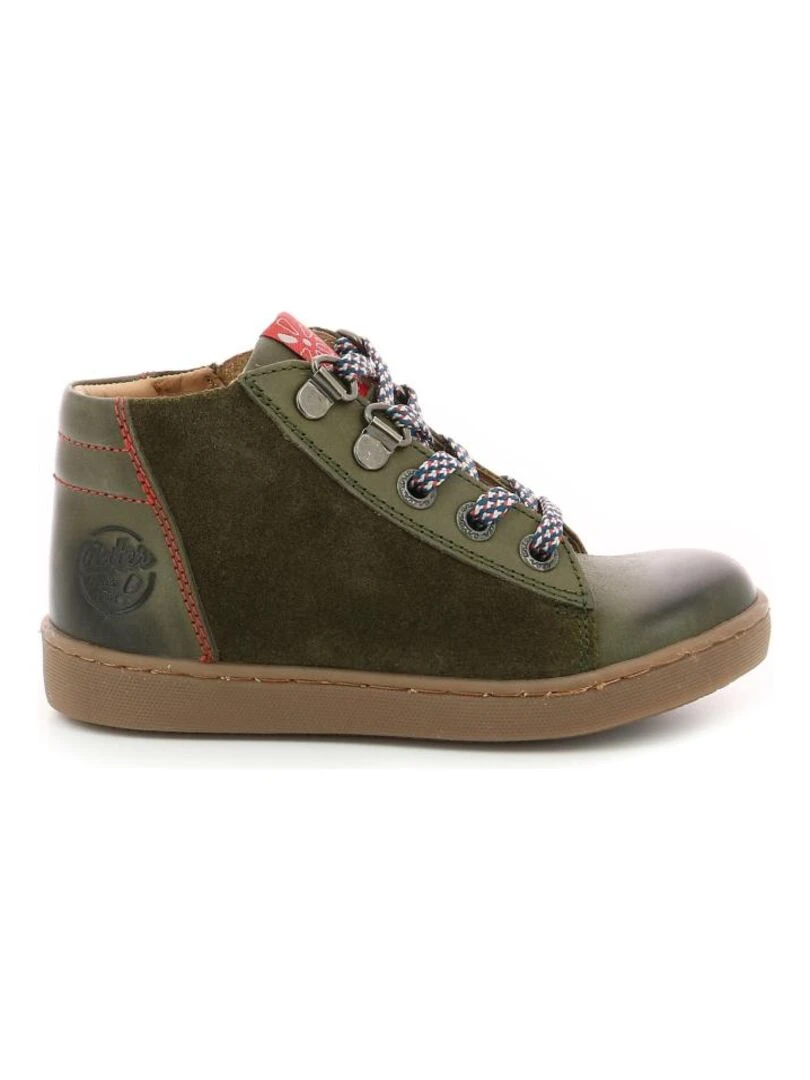 Sneakers hautes Cuir Sieran Kaki