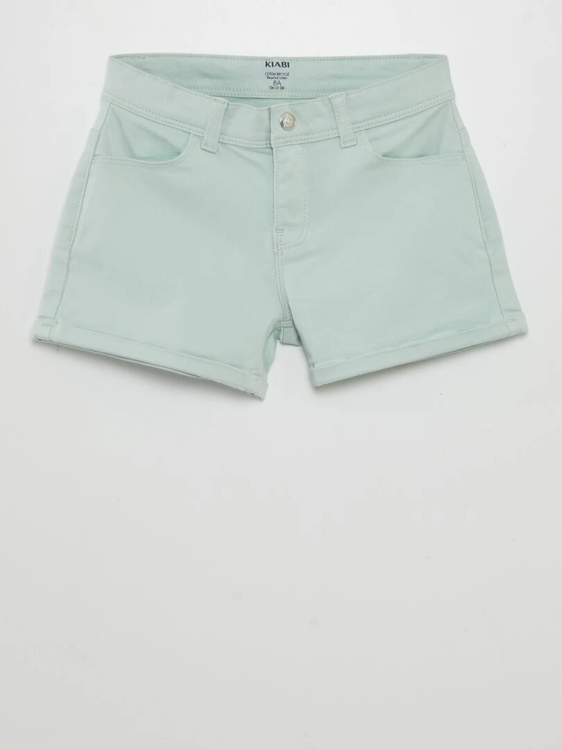 Short en twill bleu