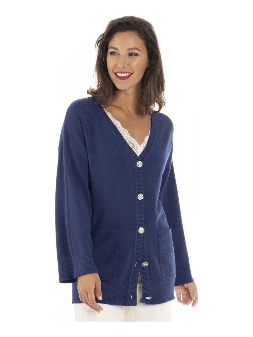 Gilet  PAOLA   Gérard Pasquier   Bleu