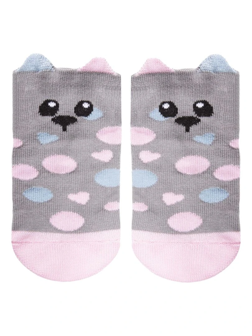 Chaussettes Basses Enfant Dalmatien Gris