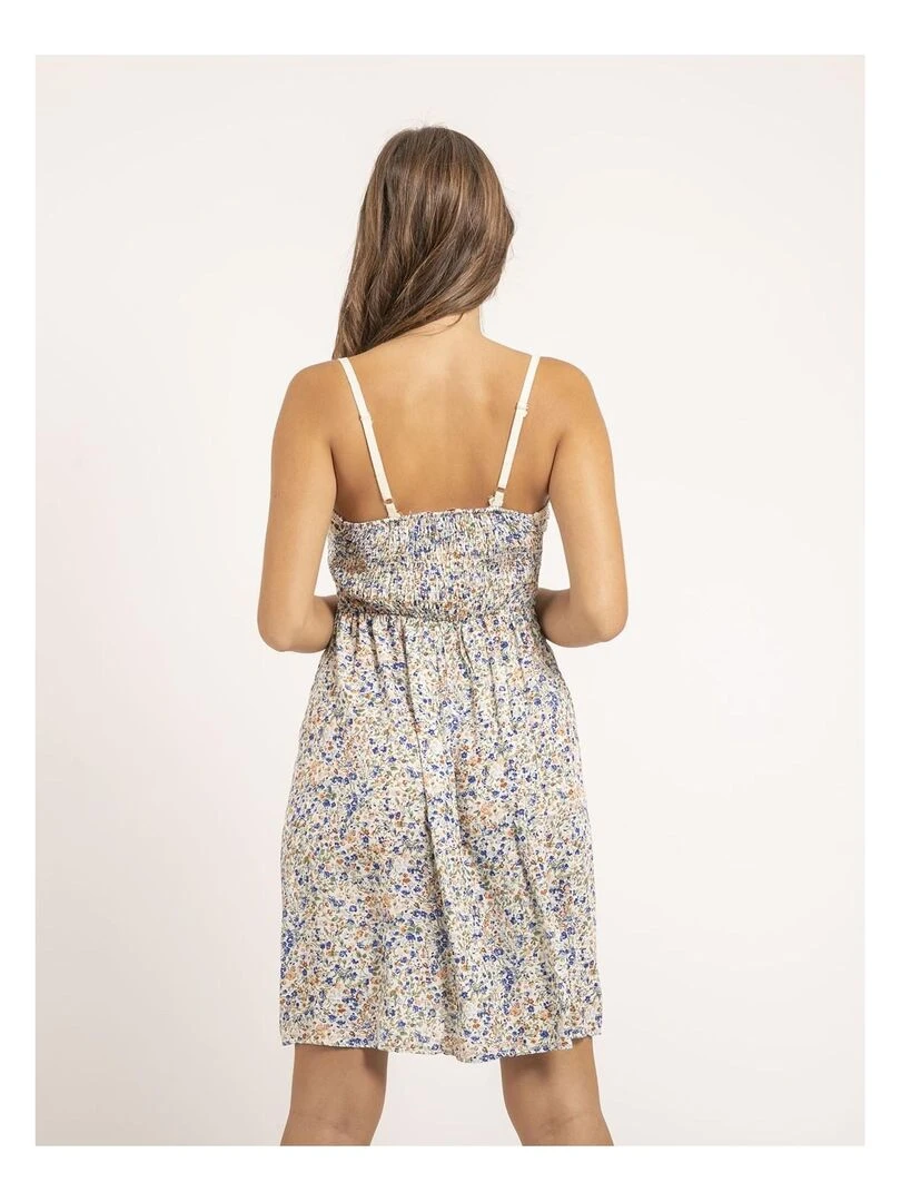 Robe courte motifs IBASS Bleu marine