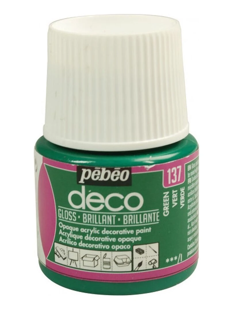 Peinture acrylique opaque brillante Vert 45 ml N/A