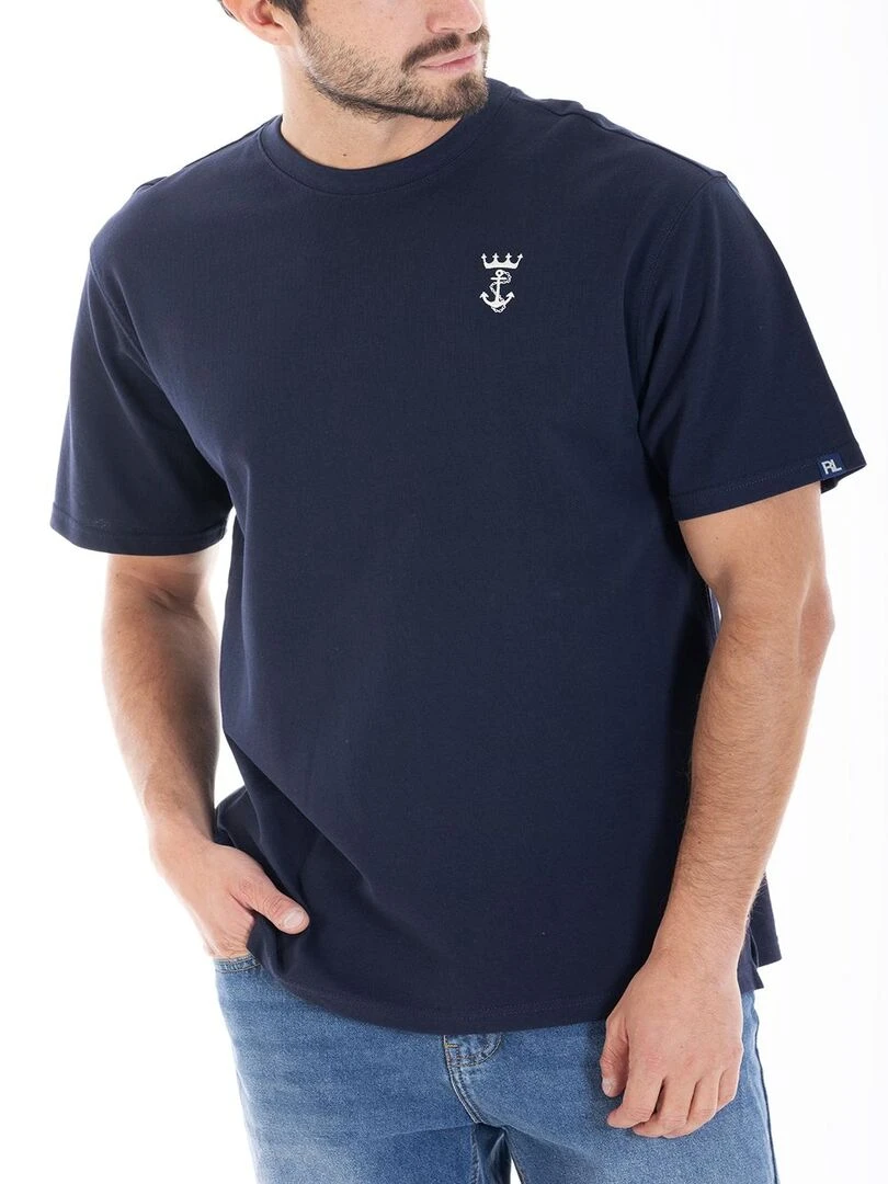 T shirt loose coton piqué CHASE 'Rica Lewis' Bleu