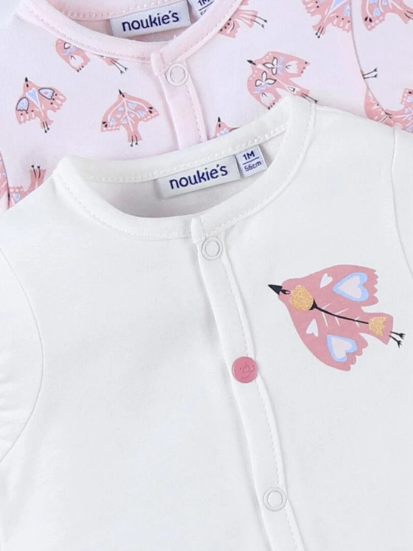 Set de 2 combishorts en jersey  clair/écru   Noukie's   Rose