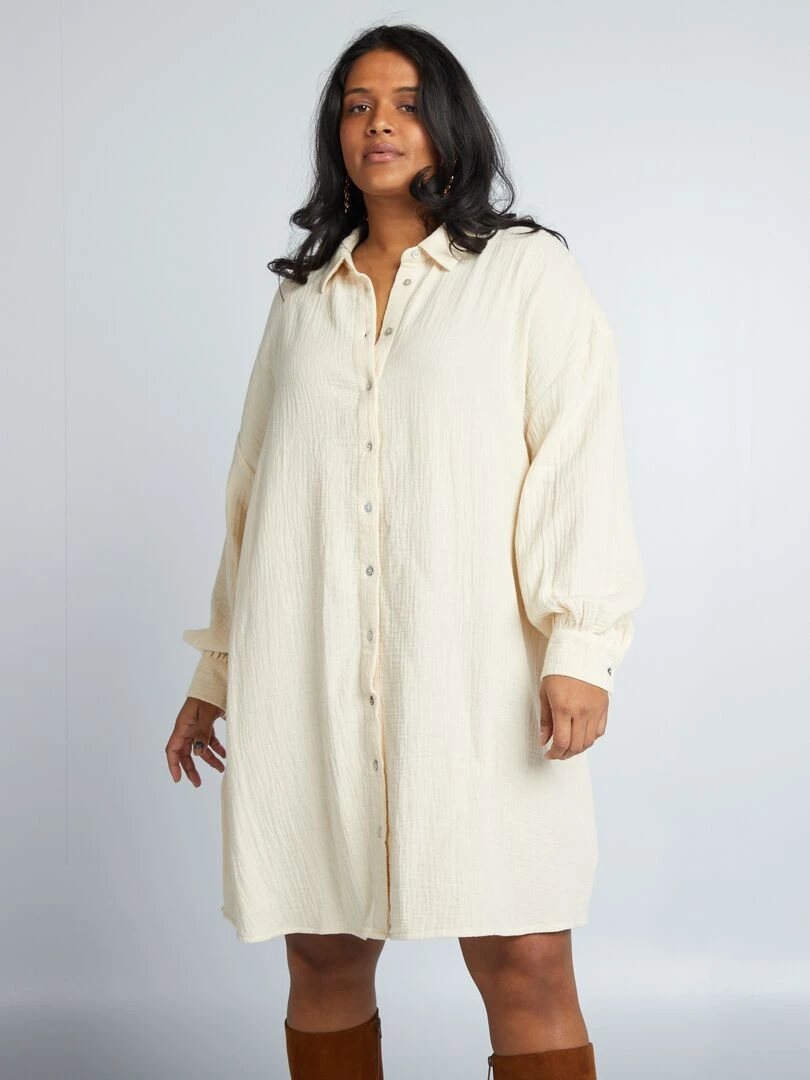 Robe fluide et légère Beige