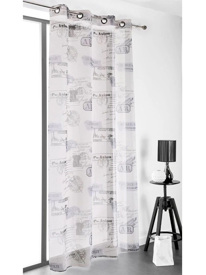 Rideau obscurcissant impression tampons de passeport Beige