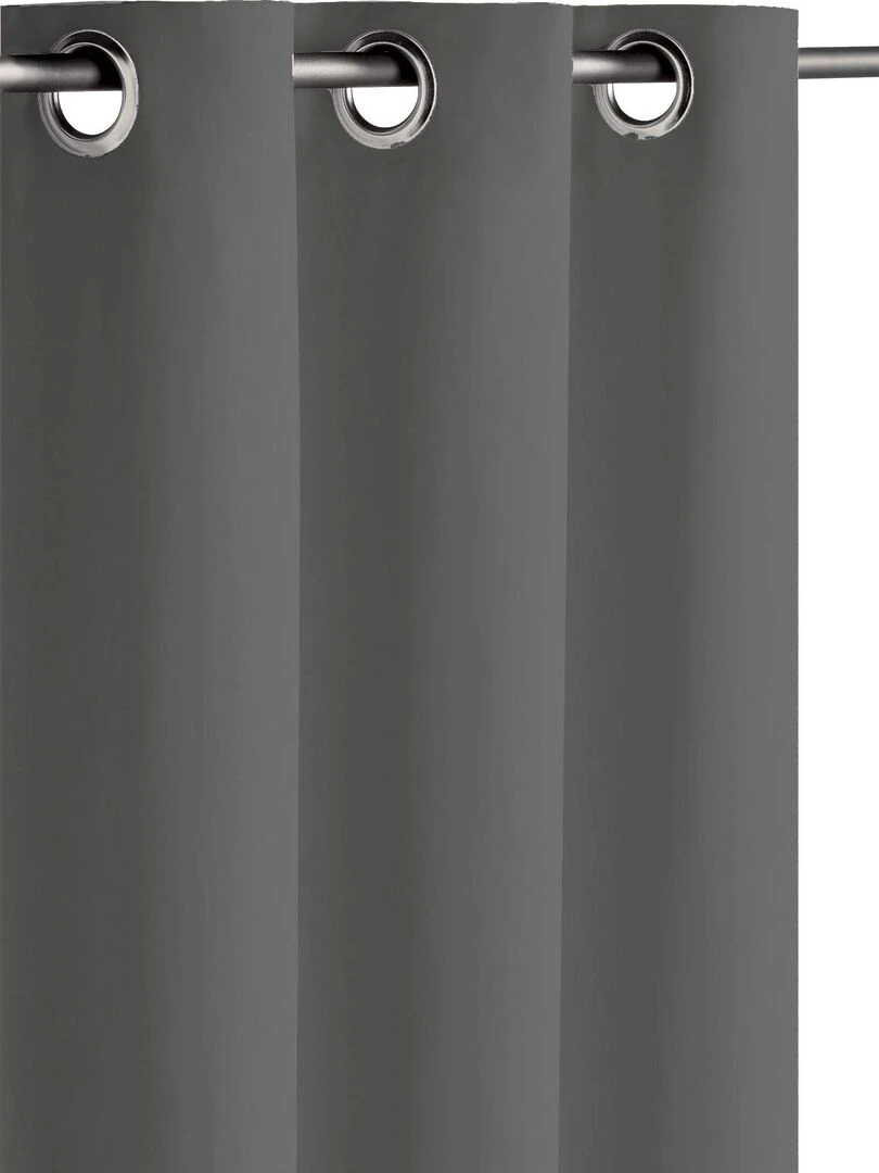 Lot de 2 Rideaux occultants 140x260 cm Gris foncé   Gris foncé
