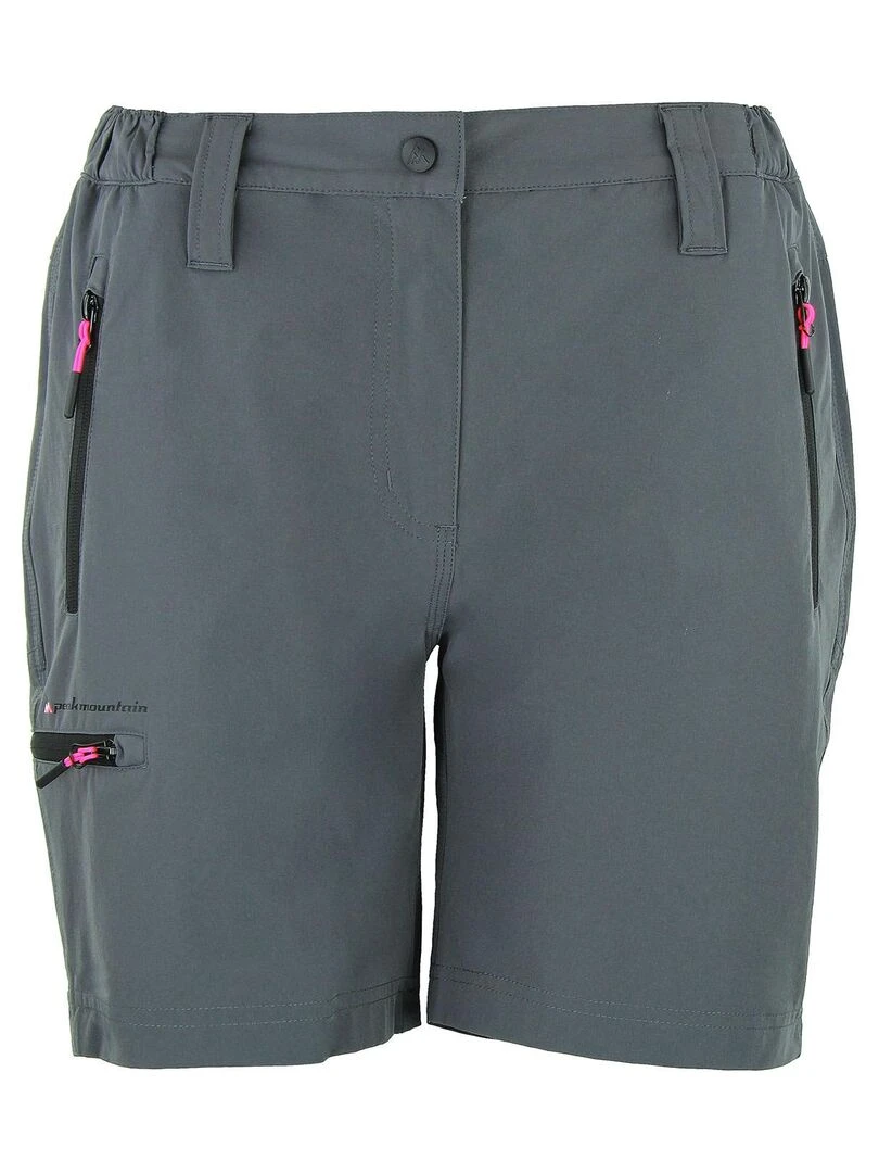 Short de randonnée femme ASSOR PEAK MOUNTAIN Gris