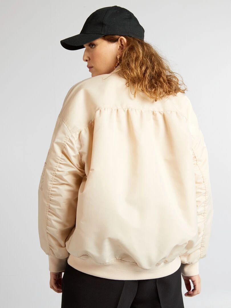Blouson avec col ras du cou   Beige