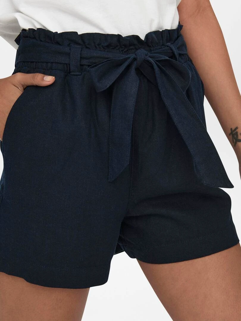 Short en lin 'JDY'   Bleu