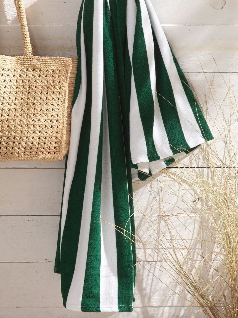 Serviette de plage SUMMER STRIPES Vert