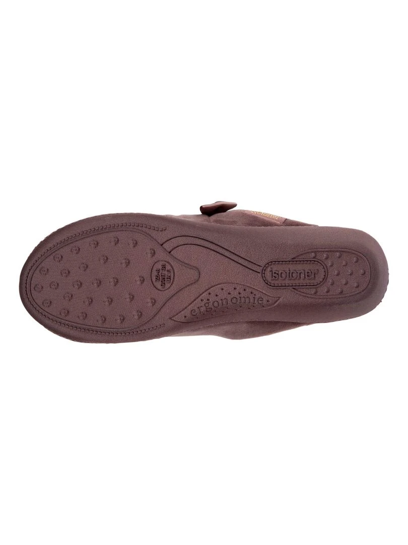 Chaussons mules talon Femme Taupe   Gris taupe