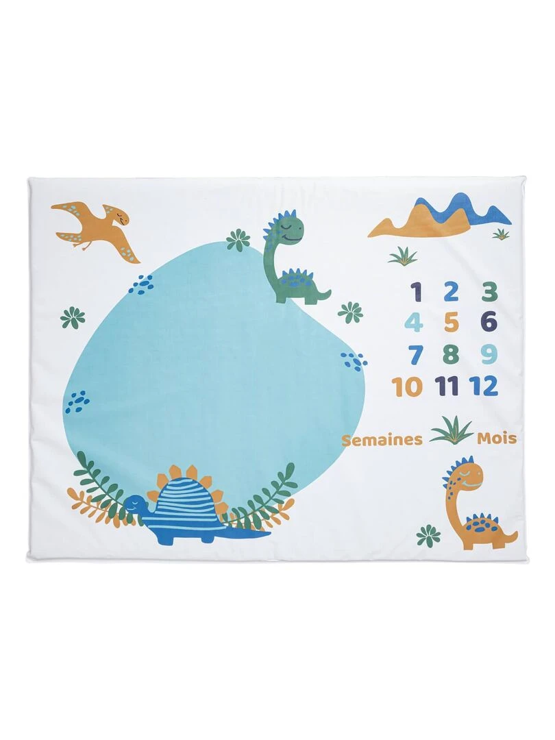 Tapis de jeu avec étapes bébé Funny Dino Bleu Vert