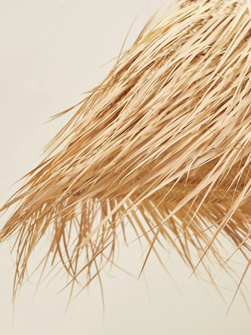 Abat jour cône à franges Beige