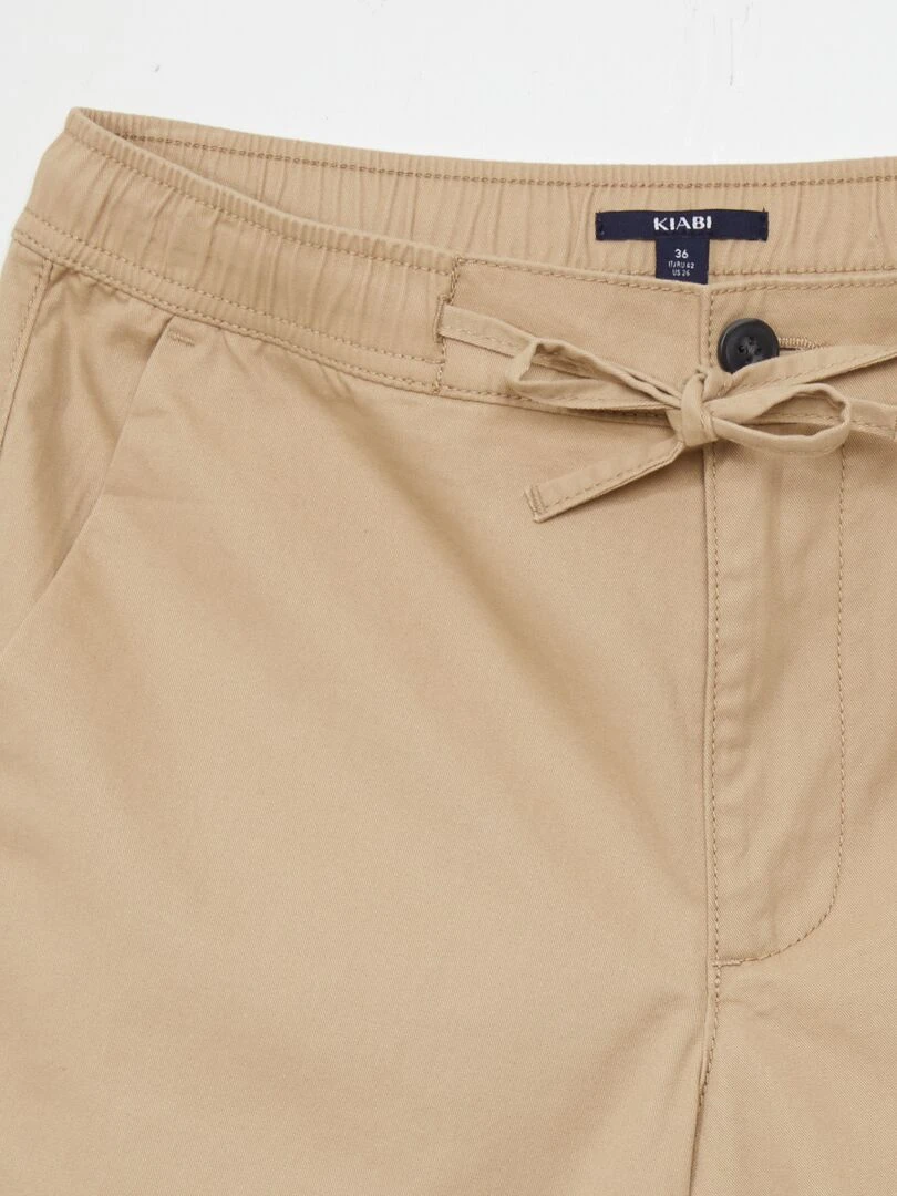 Short en coton   Beige