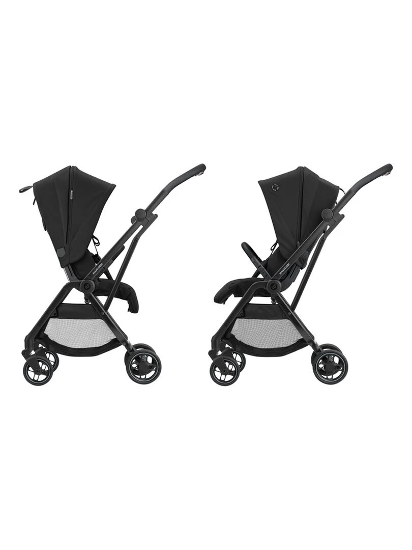 MAXI COSI Poussette ulta compacte Léona  Pliage compact  De la naissance à 4 ans  Essential Black   Noir Noir