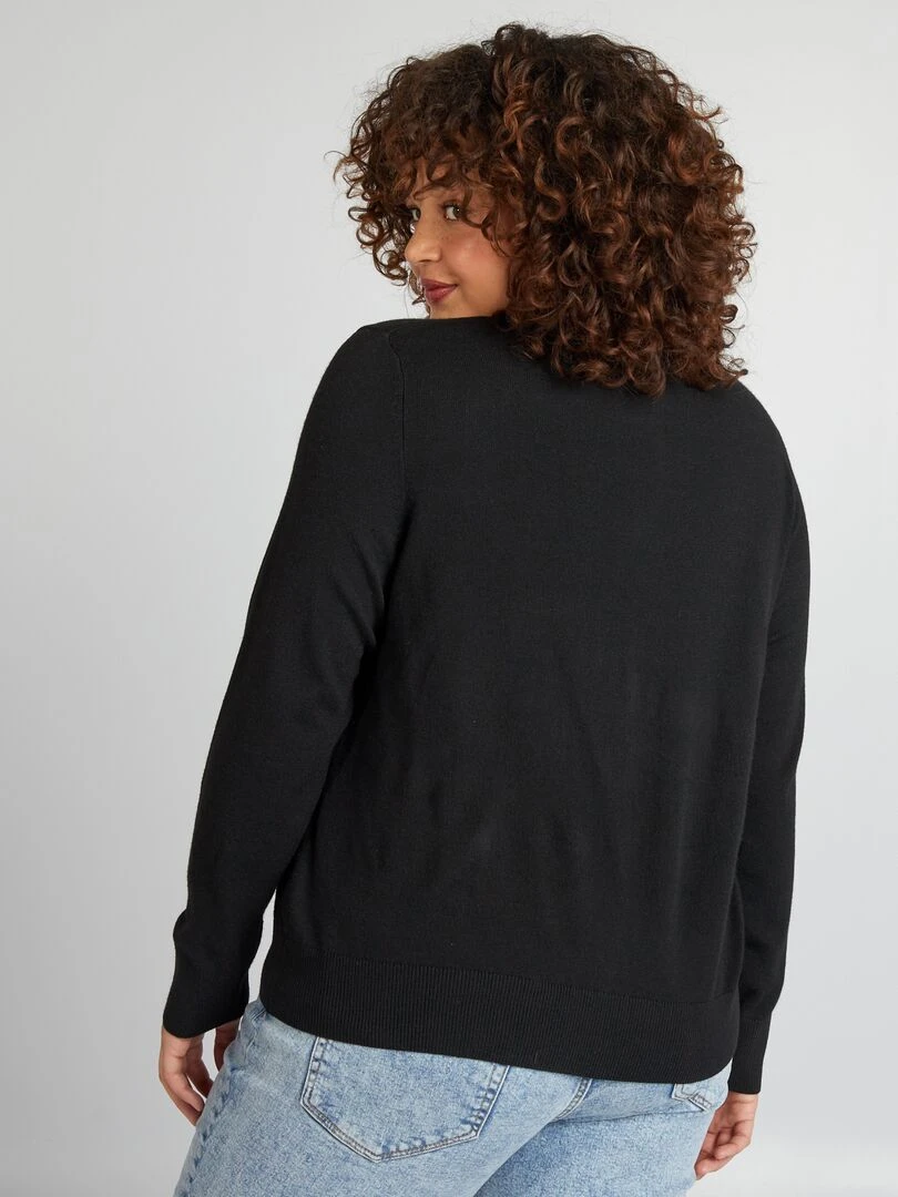 Gilet en maille fine   noir