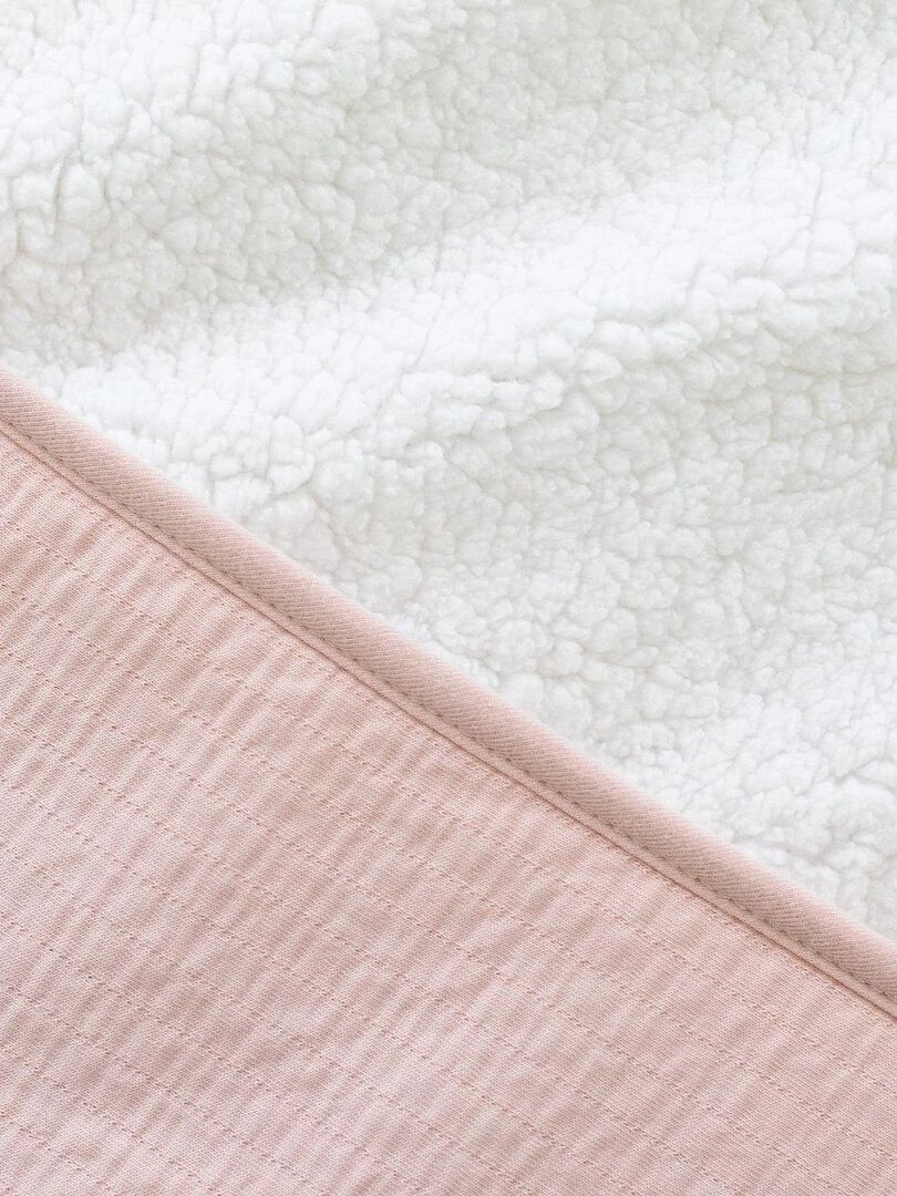 Bemini Couverture Pady tetra jersey et teddy   Rose clair