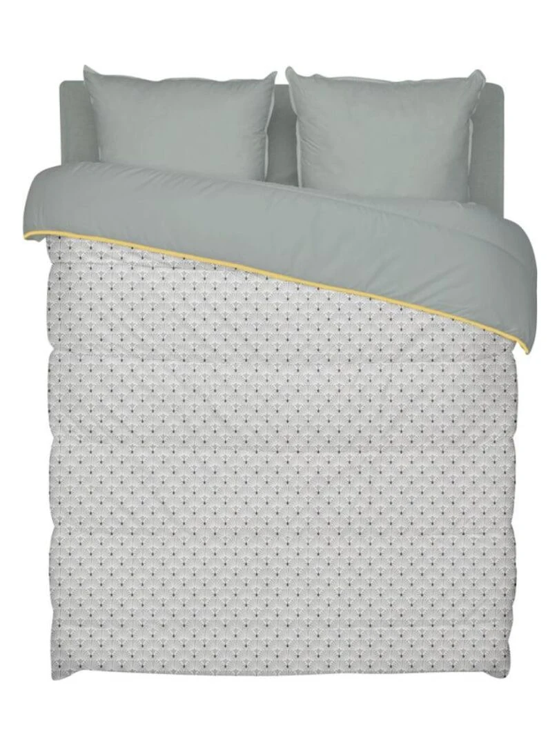 Bleu Câlin   Couette imprimée chaude Graphique   Gris clair