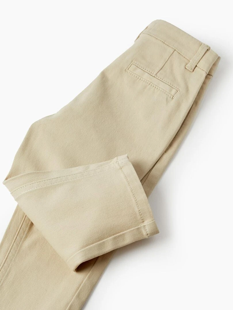Pantalon Chino en sergé de coton pour garçon  ROYALS OFF DUTY   Beige