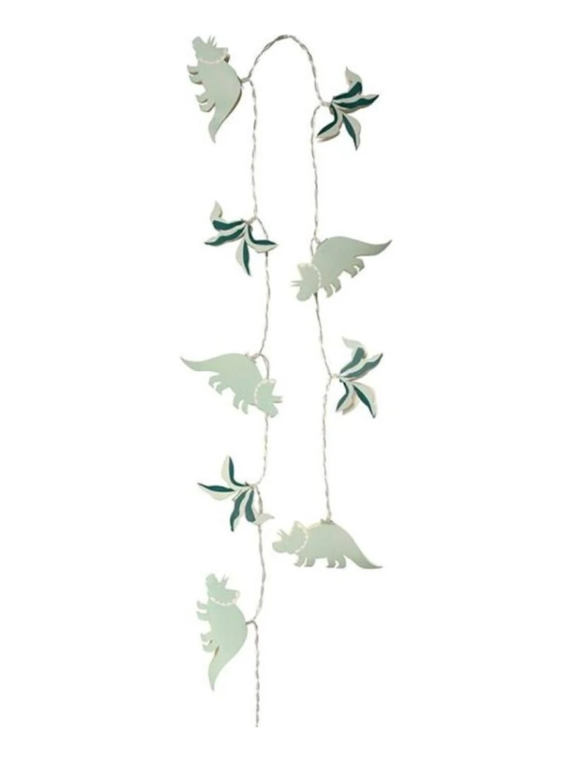 Guirlande LED dino vert blanc Vert