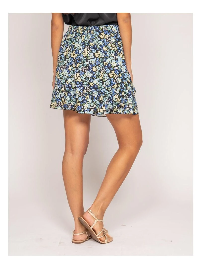 Jupe courte motifs XOKAO Bleu