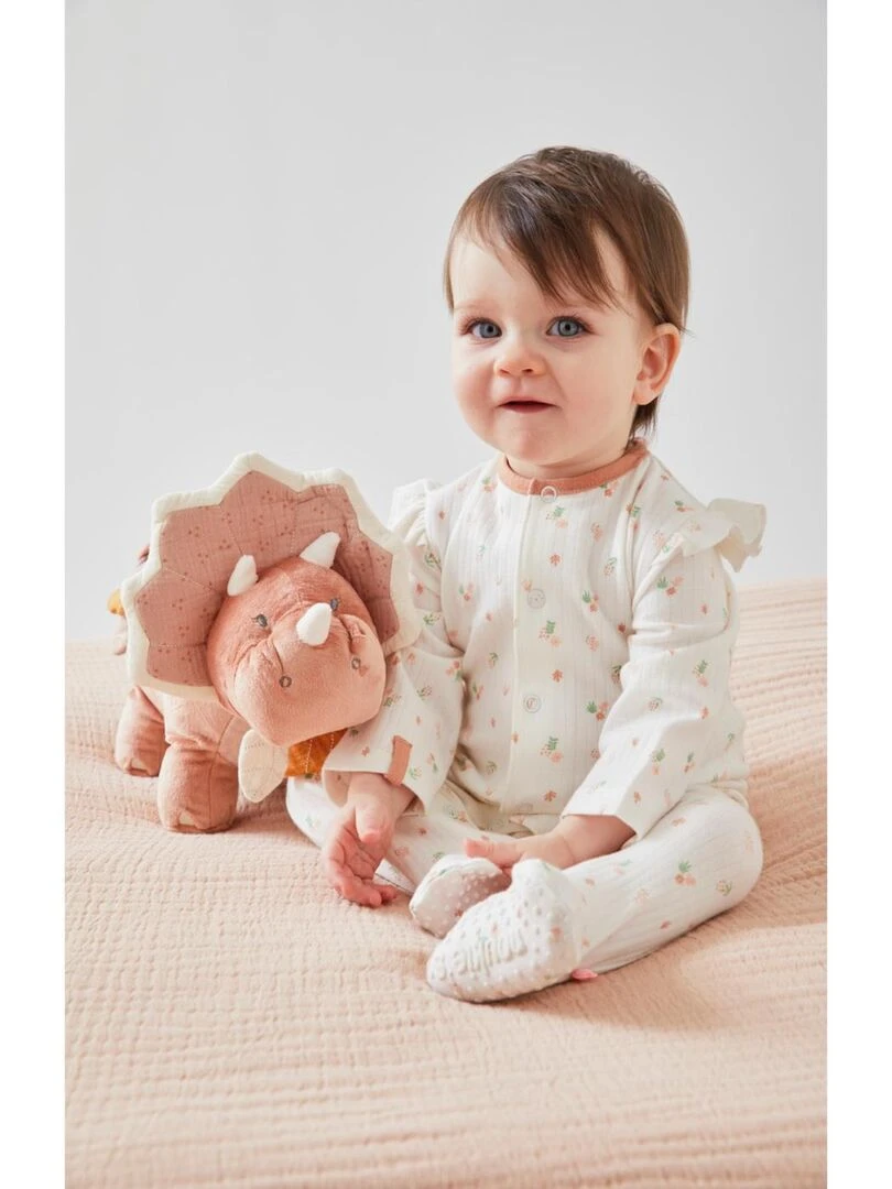 Pyjama 1 pièce fleuri en jersey    Noukie's   Rose
