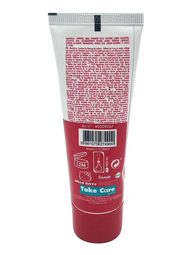 Hello Kitty Dentifrice pour Enfant Goût Fraise 50ml N/A