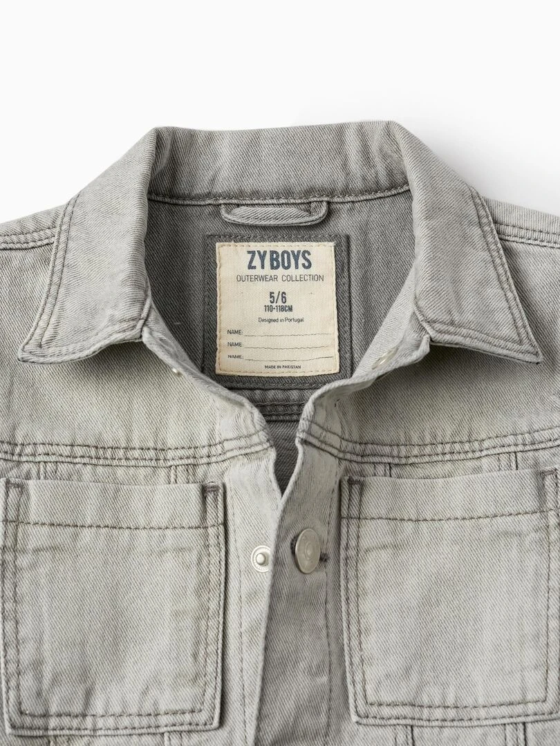 Veste en jean en coton pour garçon  SICILIAN DAYS   Vert