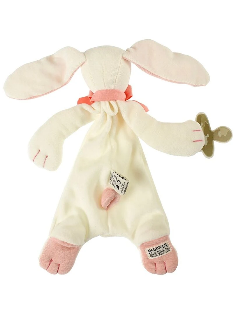 Doudou Lapin Plat Bio Rose en Boîte Cadeau   N/A