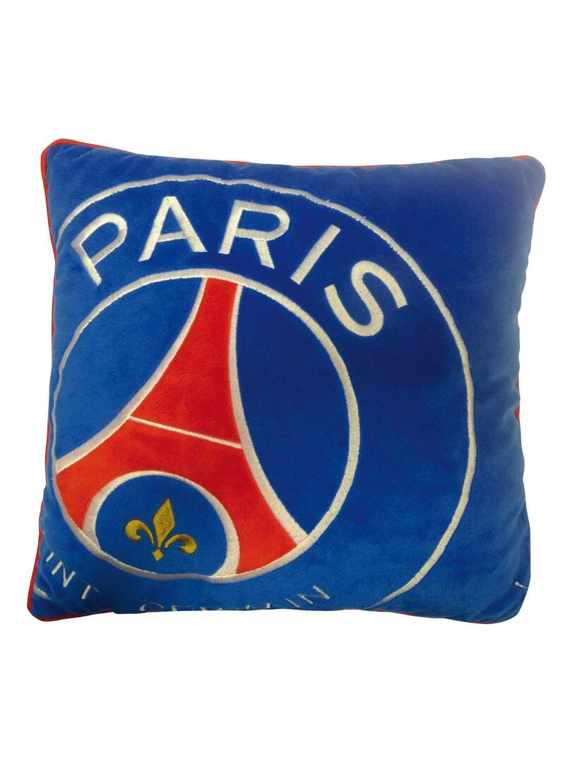 Coussin brodé 100% polyester PSG LOGO Bleu