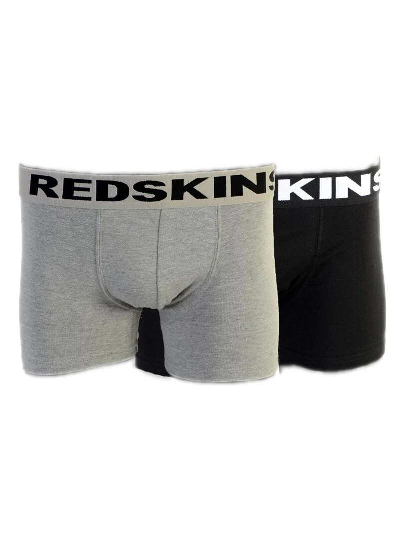 Boxer Redskins Pack De 2 Bx01 Gris