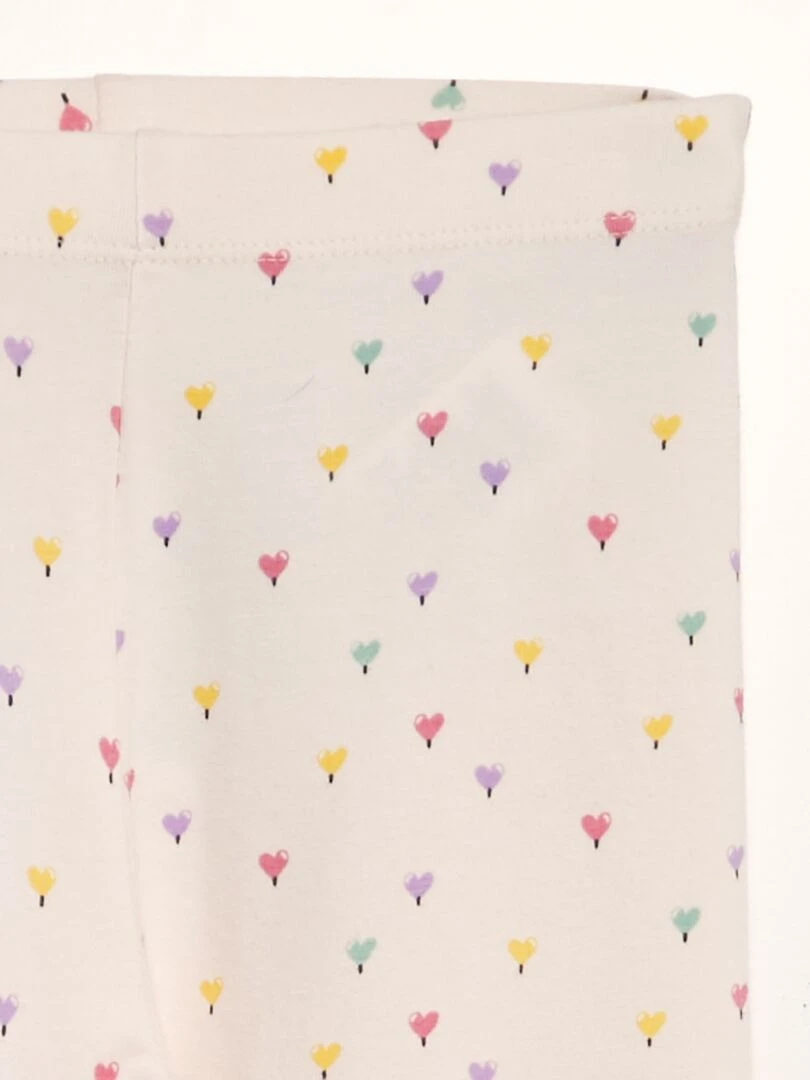 Legging 3/4 à taille élastiquée Rose
