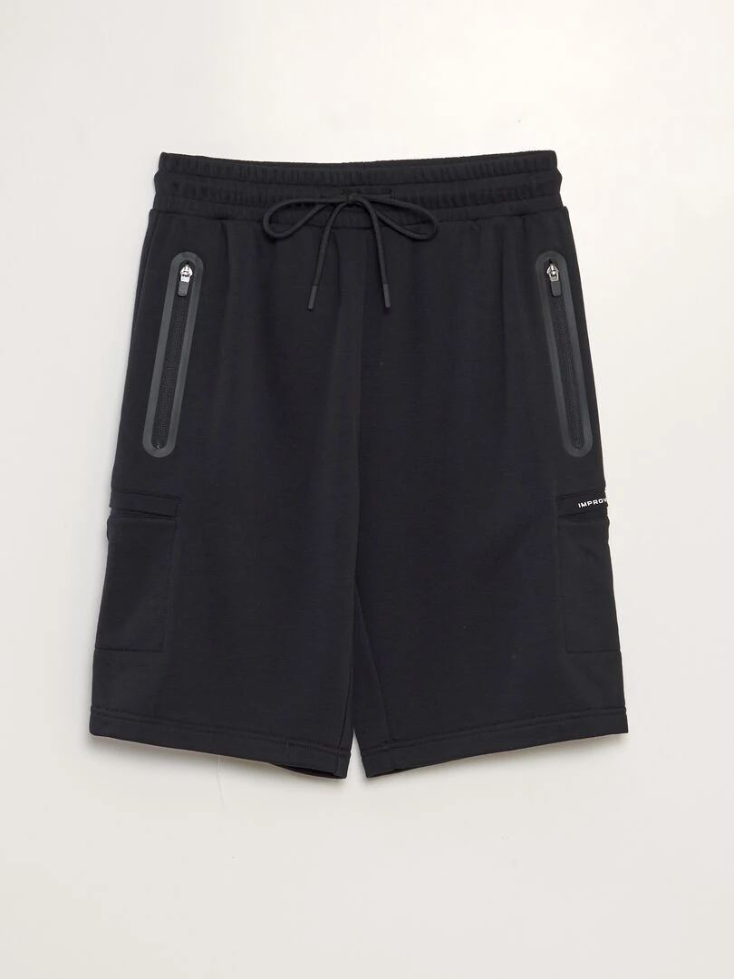 Short de jogging façon french terry noir