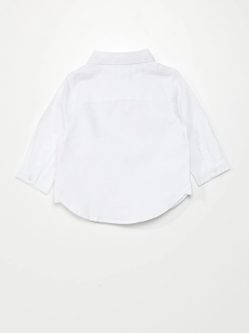 Ensemble pantalon + chemise   Blanc/marine