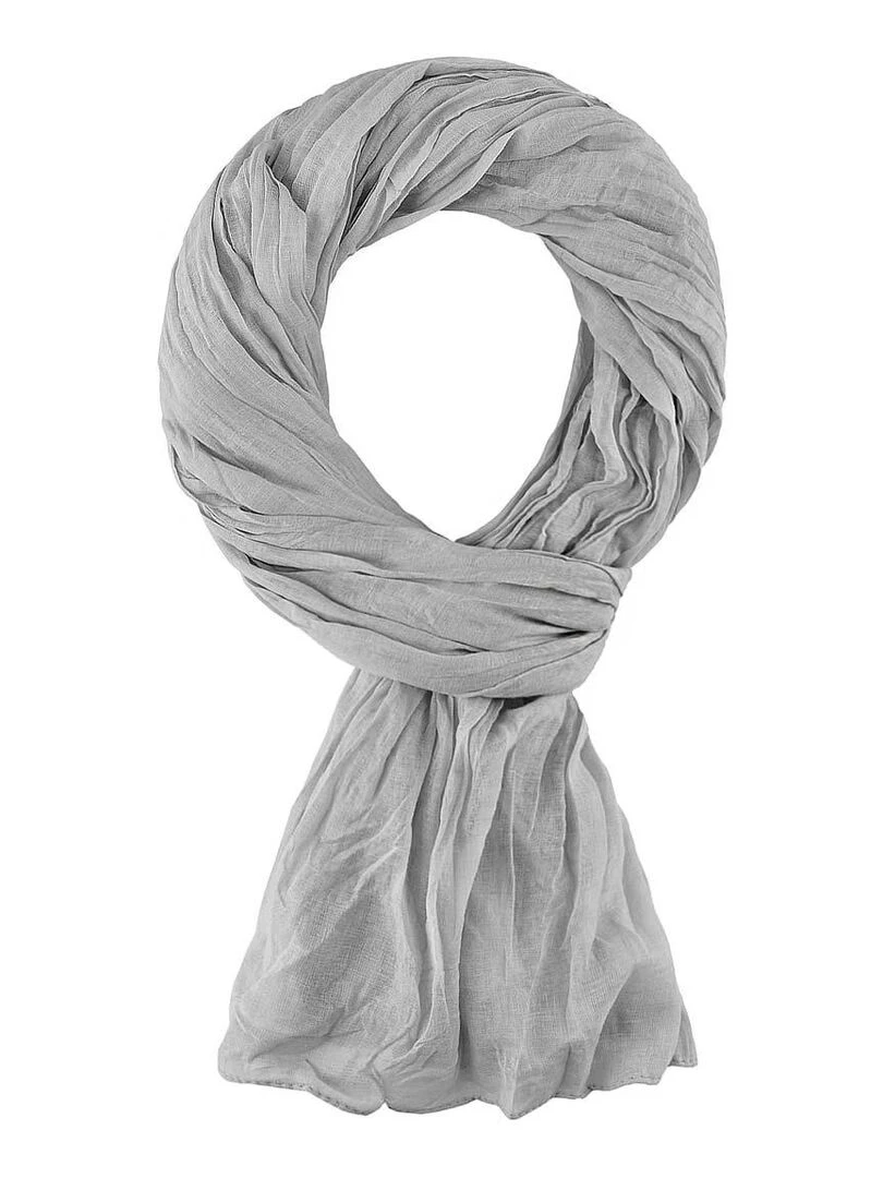 Chèche coton Uni Argent