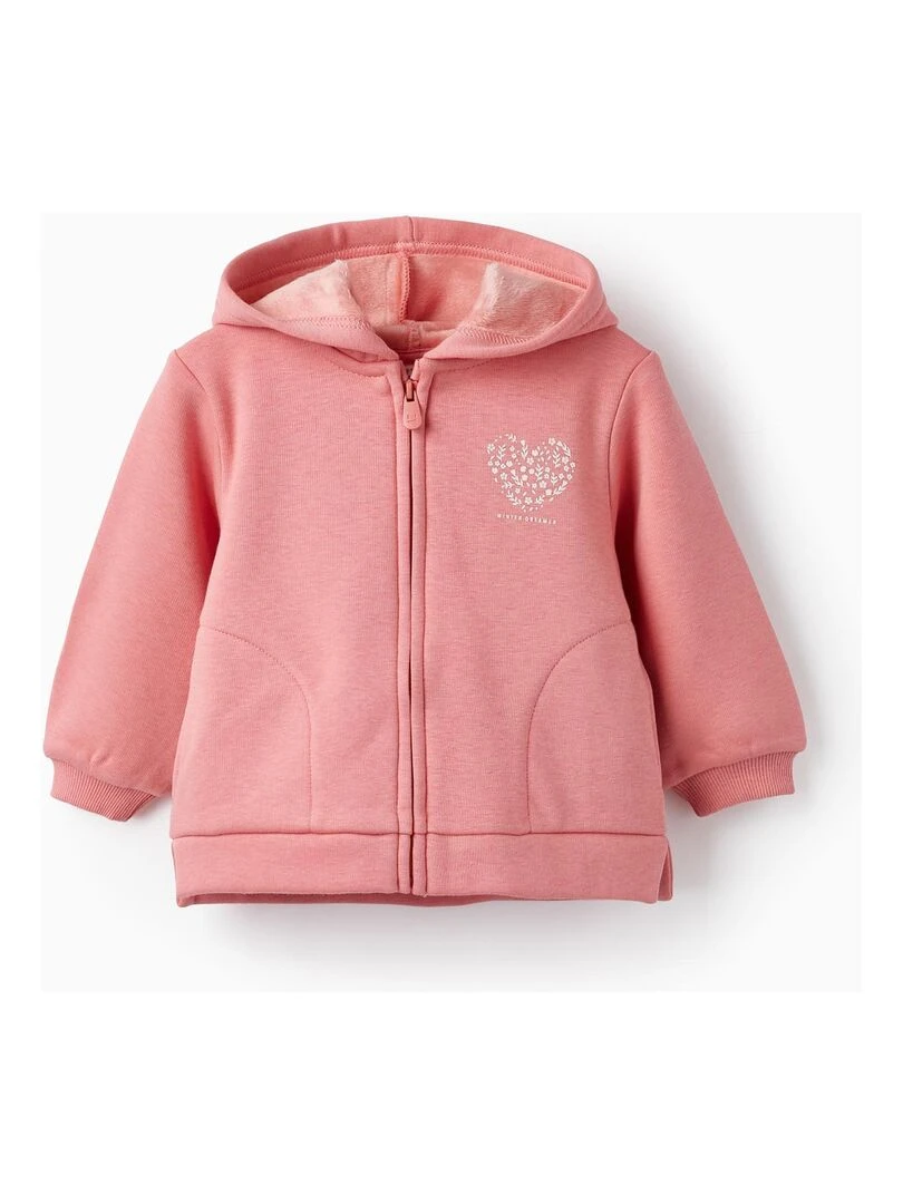 Manteau matelassée avec fermeture éclair et capuche SWEET DREAMS Rose clair
