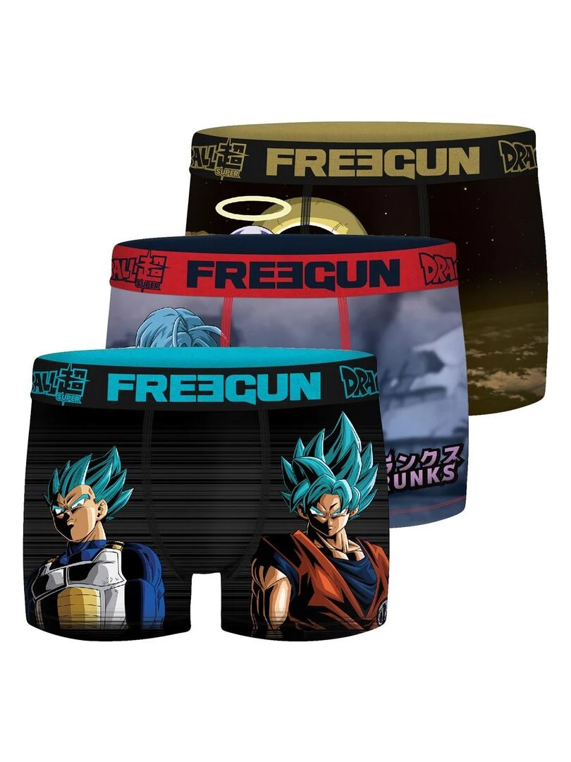 Lot de 3 Boxers garçon Dragon Ball Super Freegun Gris